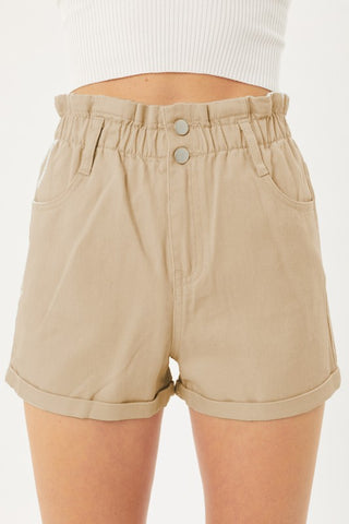 Double Buttoned Waistband Shorts