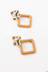 Metal Leather Earrings