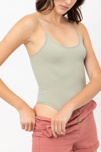 Moss Ribbed Bodysuit