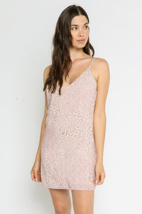 Pink Snake Slip Dress