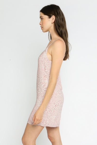 Pink Snake Slip Dress
