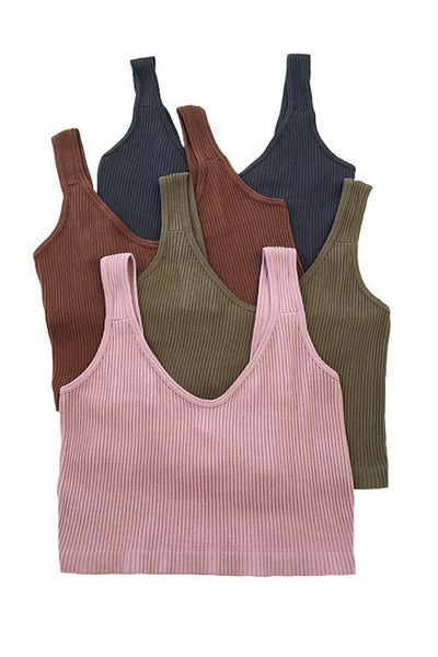 Ribbed Cropped Tank Top