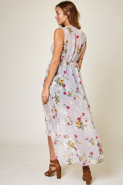 Short Sleeve Floral Cover Up