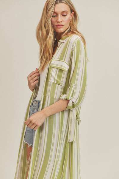 Slice of Lime Button Down Dress
