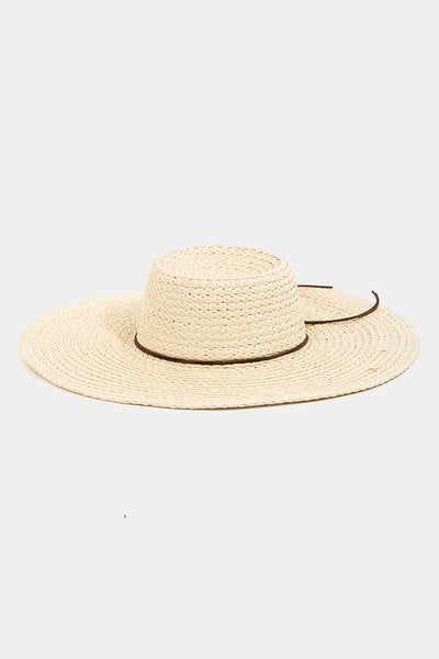 Straw Braid Rope Strap - Sun Hat