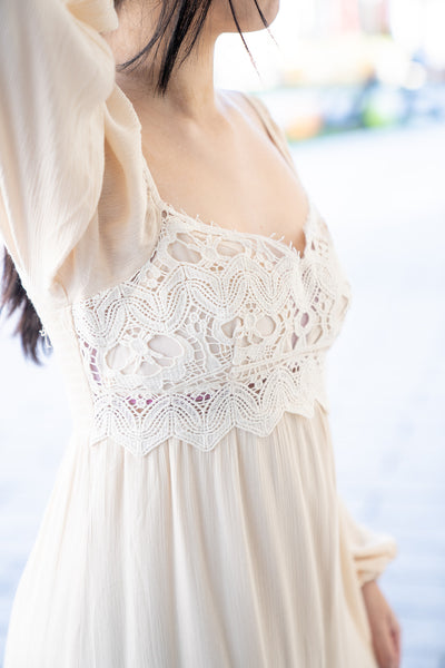 Crochet Detail Maxi Dress
