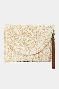 Straw Weave Envelope Crossbody Bag