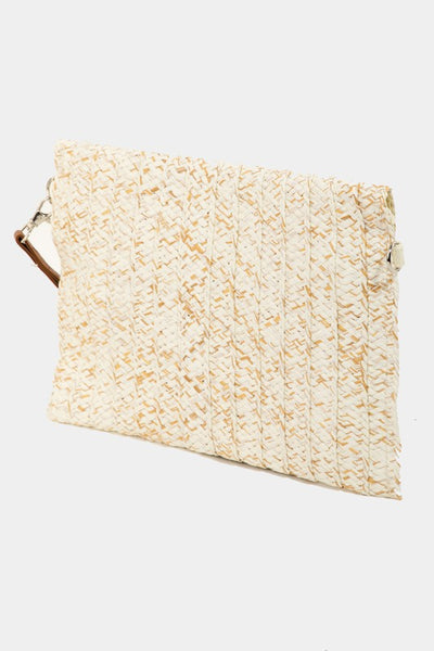 Straw Weave Envelope Crossbody Bag