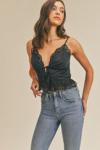 Tie Front Lace Cami